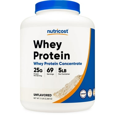 Nutricost Whey Protein Concentrate Powder (Unflavored) 5LBS
