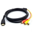 thumbnail image 2 of 5ft 3 RCA HDMI to AV Audio Video Cable 1.5m for HDTV DVD, 2 of 7