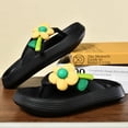 thumbnail image 4 of Women’s EVA Platform Flip Flops with 3D Cotton Flower, Soft Pillow Sandals, Non-Slip Cushioned Thong Slippers for Indoor & Outdoor, Cute Summer Slides, 4 of 14