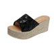 thumbnail image 1 of Zapatillas informales de verano 2022 para mujer, zapatillas cómodas a la moda para mujer, tallas grandes 35-42, tacones de cuña, zapatillas de tacón alto para mujer 35 Gao Jinjia LED, 1 of 2