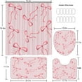 thumbnail image 6 of 4Pcs Pink Bow Shower Curtain Set Cute Bow Tie Bathroom Shower Curtains with 12 Hooks Bow Knot Aesthetic Bathroom Sets with Shower Curtain and Accessories, 6 of 8
