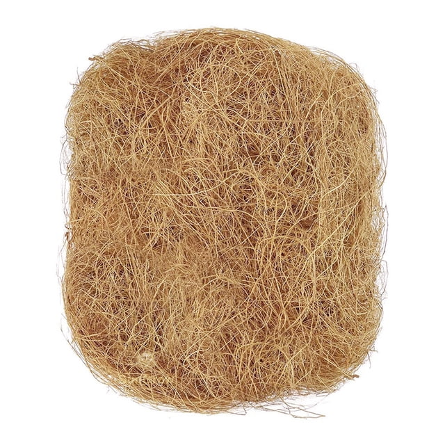 WORGEOUS 1 bolsa de cría de mascotas alfombra de palma de coco de coco de cucharón de coco de coco seda de palma (marrón claro)