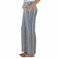 thumbnail image 3 of Briggs Ladies' Linen Blend Pull-On Lose Fit Pants, Dark Blue, Medium, 3 of 4