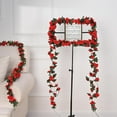 thumbnail image 3 of Flower Garland Rose Vines, 5 Strands Ft Flowers Vines for Bedroom, Rose Flower Garland Decoration, Red Rose Floral Garland for Room Table Birthday Wedding Party Garden Wall Decor, 3 of 5