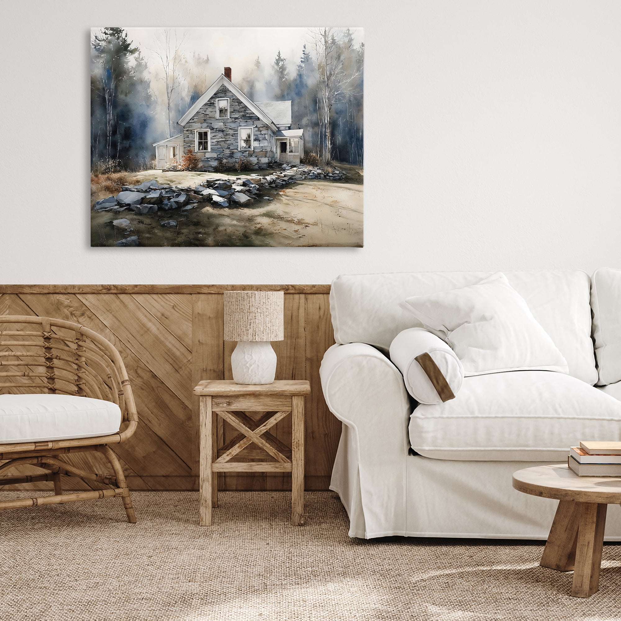 Stupell Industries Rustic Cottage Among the Trees Canvas Wall Art, design by Franklyn Gregory
