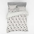thumbnail image 2 of Ambesonne Abstract Bedding Set 3 Pcs, Streamlines and Circles, Twin XL, Eggshell Black and Grey, 2 of 3