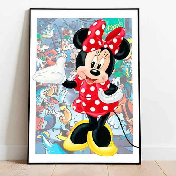 Disney Mickey Mouse and Donald Duck Canvas Paintings Cute Cartoon Posters and Prints Wall Art Pictures for Kids Room Decoration40X50cm Unframed Gao Jinjia LED