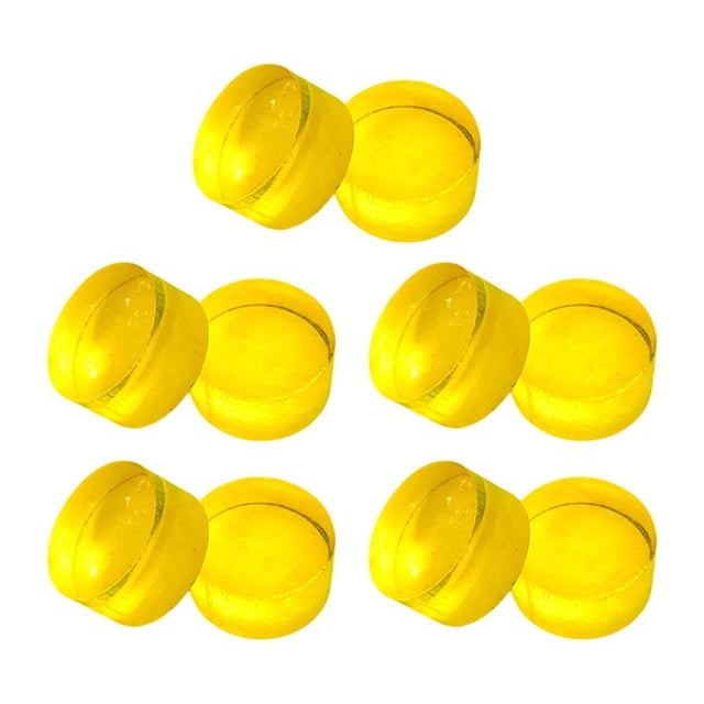 10 puntas de taco de billar transparentes para salto y salto, ligeras, profesionales, de repuesto, accesorios para cañas de billar para deportes amarillo