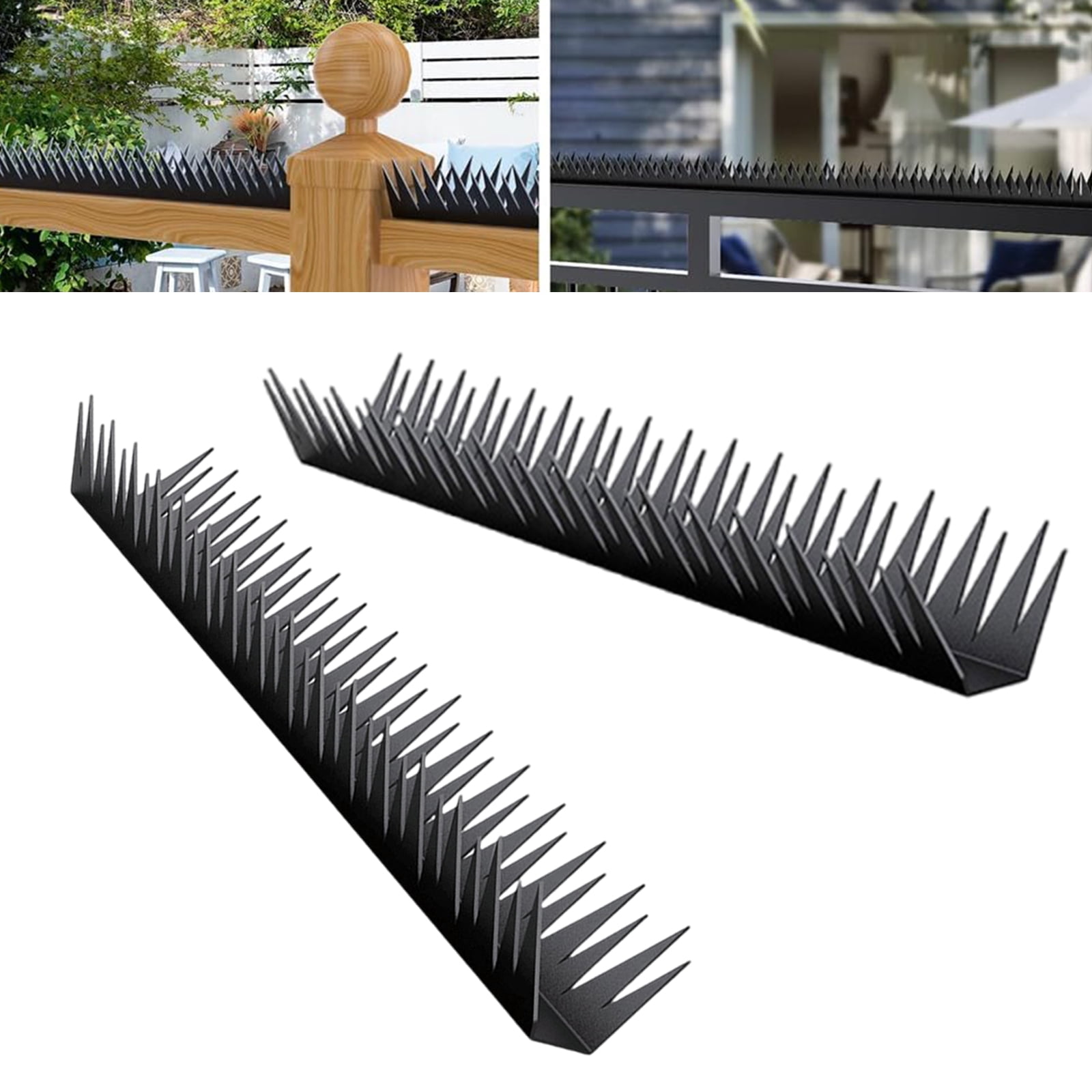 RUISINERY 6 Pieces Metal Security Fence Spikes AntiClimb Wall Spikes for Outdoor Use with Easy Installation Birds