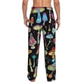 thumbnail image 3 of Easygdp Bright Mushrooms Men's Pajama Pant, Sleep Elastic Waistband Lounge Pants - X-Large, 3 of 9