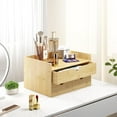 thumbnail image 6 of Bamboo Desk Organizer with Drawers Desktop Storage Drawers for Bills Office Supplies Kitchen Utensils Organizing Tool for Home Classroom Organization No Assembly (Nature 3 Drawers), 6 of 14