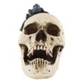 thumbnail image 3 of Large Dracula Fanged Skull With Iguana Statue Halloween Spooky Decor Figurine, 3 of 6
