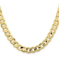 thumbnail image 2 of Avariah Diamonds Solid 14K Yellow Gold 8.7mm Open Concave Curb with Lobster Lock Chain - 22", 2 of 8