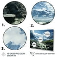 thumbnail image 3 of Designart "Frozen Eternity Green Glacier Majesty I" Landscapes Floater Framed Canvas Art Print, 3 of 7