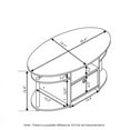 thumbnail image 6 of Furinno JAYA Simple Design Oval Coffee Table with Bin, Columbia Walnut/Black/Dark Brown, 6 of 6