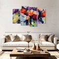 thumbnail image 2 of Elephant Stock Birthday Celebration Wall Art - Horizontal Multi Panel Canvas - Living Room Wall Decor - Floral And Botanical Multi Panel - Purple And Red Decor By Jeanette Vertentes - 75" x 48", 2 of 8