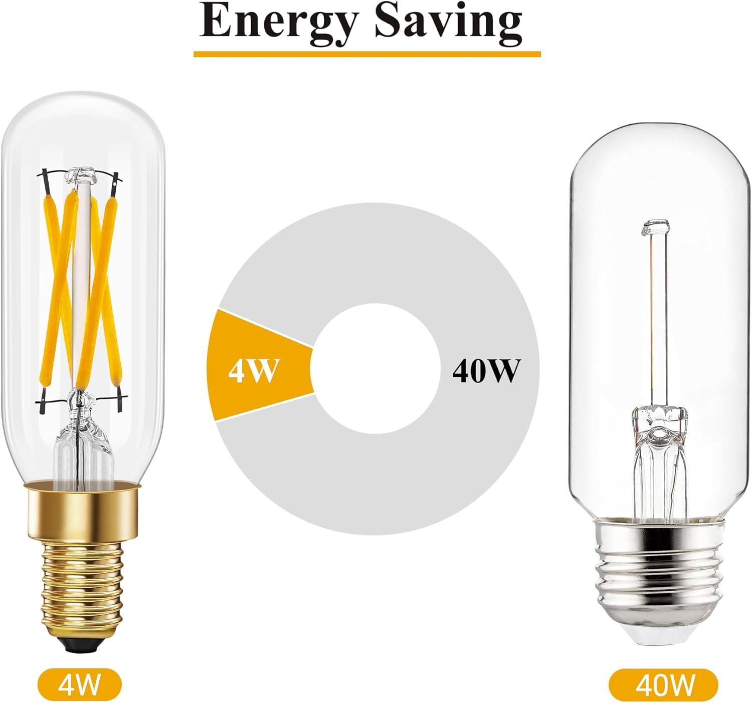 E12 LED Light Bulb 4W Dimmable 40W Equivalent 16-Pack, T6 E12 Candelabra Bulb 400LM LED Filament Bulbs 2700K Warm White with Clear Glass for Chandeliers, Ceiling Fan,Pendant,Wall Sconce,CRI 85+