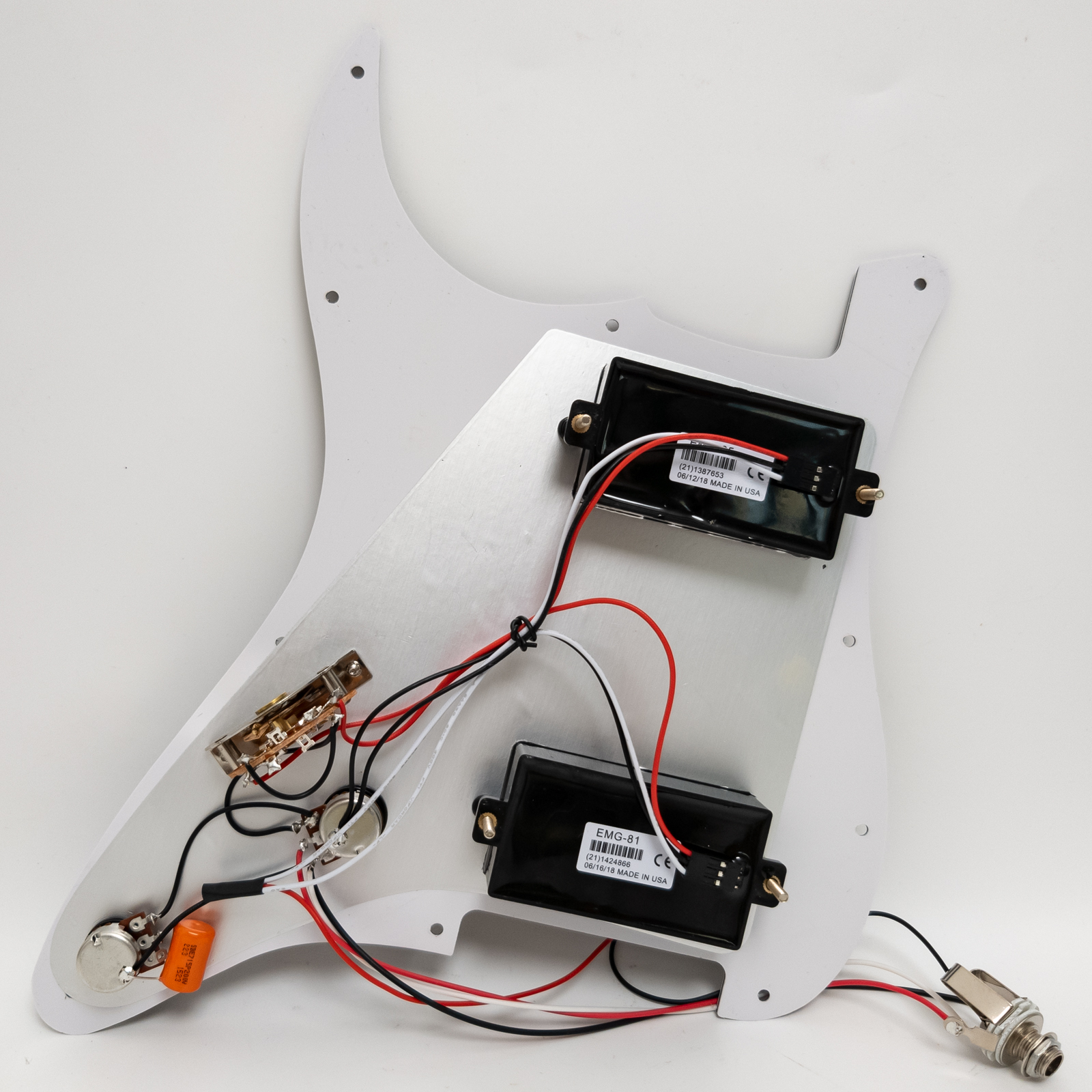 HH Guitar Prewired Loaded Pickguard, with Active Alnico 5 Humbucker Pickup, for Strat Guitar