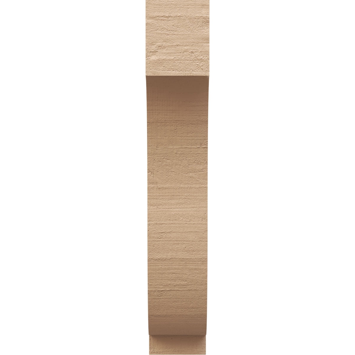 5"W x 10"D x 30"H Thin Van Buren Rough Cedar Woodgrain TimberThane Corbel, Primed Tan