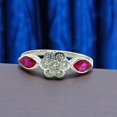 thumbnail image 4 of Samriddhi Creations Sterling Silver Natural Ruby Moissanite Statement Ring, Minimalist Jewelry, Gift For Wife, 4 of 4
