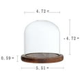 thumbnail image 2 of Cúpula transparente con base de madera.,Cúpula de vidrio con base,Campana de cristal,Cúpula de exhibición de vidrio,Cubierta de vidrio,Botella de paisaje de jardín,Soporte de bricolaje, 2 of 9