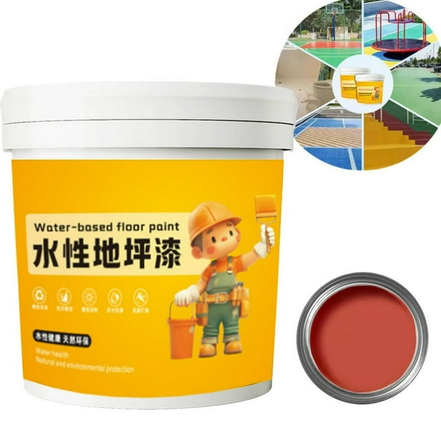 HLONK 50% off clear!Water Based Epoxy Floor Paint Anti Slip Water Based Floor Paint Water Based Garage Floor Paint Epoxy Floor Paint Anti Slip Concrete Floor Paint 300ml