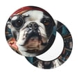 thumbnail image 2 of Bingfone Pirate Bulldog On Deck Padded Round Bar Stool Cover Cushion with Elastic Fabric Round Chair Seat - Pirate Bulldog On Deck, 2 of 7