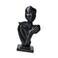 thumbnail image 4 of Escultura de cara abstracta, estatua de abrazar, estatua de amante abrazado, figura coleccionable Negro, 4 of 9