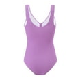 thumbnail image 6 of Ndbuld Women Athletic One Piece Swimsuit Sport Bathing Suit Splice Swimwear on Clearance Purple XXL, 6 of 7