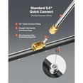 thumbnail image 4 of KFFKFF 16" Undercarriage Pressure Washer, Stainless Steel Pressure Surface Cleaner, Maximum 4000 PSI, Gear with Angle Modification, 4 Spray Jets, 2 Lengthened Rods for Driveway, Patio, Deck, 4 of 9
