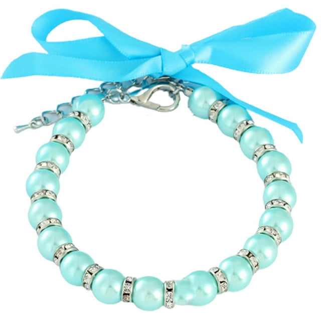 Collier pour Animaux Fausse Perle : Collier Collier pour Chien avec Strass Collier pour Chat Collier pour Chiot