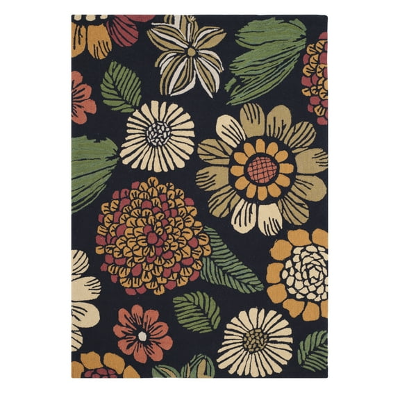SAFAVIEH Four Seasons Daria Abstract Area Rug, Black, 4' x 6'