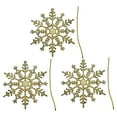 thumbnail image 5 of Tnobhg 3Pcs Christmas Snowflake Ornaments Sparkling Glitter with Hanging Rope Create Atmosphere Festive Tree Decorations for Home Office, 5 of 8