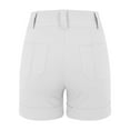 thumbnail image 5 of CHWGFWL Women Stretch Twill Shorts Summer Stretchy Jean Shorts Casual Chino Shorts High Waist Denim Shorts Shorts(White,Xxl), 5 of 8