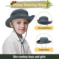 thumbnail image 2 of Zando Sun Hats for Kids Breathable UPF 50+ Bucket Hat for Boys Grils Adjustable Summer Beach Fishing Safari Hat, 2 of 7