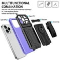thumbnail image 5 of Allytechgroup for iPhone 16 Plus Case with Belt Clip Holster, Slim Phone Not Hot/Fast Heat Dissipation Case with Kickstand Military Grade Drop Protection for iPhone 16 Plus, Purple, 5 of 11