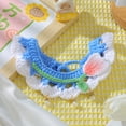 thumbnail image 4 of Babero suave y elegante para gatos y perros (pequeño, azul) Collar tipo bandana para mascotas hecho a mano de un solo color, 4 of 5