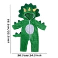 thumbnail image 2 of AmaMary 18 Inch Doll Clothes Plush Green Dinosaur Costume Outfit – Soft Hooded Onesie Dress Up / Party / Holiday Outfit Fits Most 18” Dolls Gift for Kids, 2 of 6
