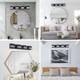 thumbnail image 3 of 4 Lights Dimmable LED Contemporary Vanity Lights Fixture 29.9in Bathroom Wall Light Over Mirror Matt Black, 3 of 9