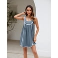 thumbnail image 4 of Vestido Athlisan Summer Athletic sin mangas para mujer azul/gris, 4 of 6