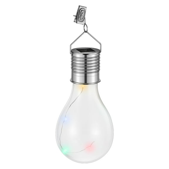 FRCOLOR 2 Pcs Single Solar Lightbulb Outdoor Pergola Lights LED Chandelier
