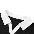 thumbnail image 6 of CHGBMOK Mens Short Sleeve Collared V Neck T Shirts Slim Fit Textured Casual Golf Shirt Cozy Lightweight Top with Contrast Collar, 6 of 9