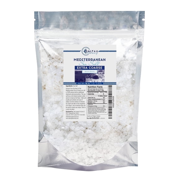 Cake S.O.S Mediterranean Sea Salt, Extra Coarse Grain, 1 Lb