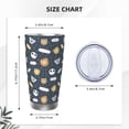 thumbnail image 4 of Cauagu Cartoon Animals Pattern 20oz Tumbler,Stainless Steel Vacuum Insulated Tumbler with Lid Insulated Coffee Mug Thermal Cup with Splash Proof Sliding Lid-Straw Three-piece Set, 4 of 8