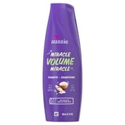 (2 pack) Aussie Miracle Volume for Fine Hair Daily Shampoo, for All Hair Types 12.1 fl oz