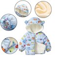 thumbnail image 3 of Esaierr Autumn Winter Fleece Lined Cotton Jacket for Toddler Kids Boys Girls Ears Hooded Puffer Coats Printed Thickened Short Cotton Outerwear For1-6 Years Old, 3 of 9
