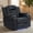 Black Plaid, variant on EBELLO Dual Motor Power Recliner Chair, Faux Leather Home Theater Seating with USB Ports, Adjustable Headrest, LED Strip and Storage, Black