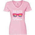 thumbnail image 3 of Inktastic Beach Please Sunglasses Gift Women's V-Neck T-Shirt, 3 of 5