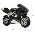 thumbnail image 2 of MotoTec 33cc Gas Powered Mini Motorcycle, Black, 2 of 2