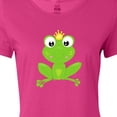 thumbnail image 4 of Inktastic Cute Frog, Green Frog, Crown, Frog Prince Women's T-Shirt, 4 of 5
